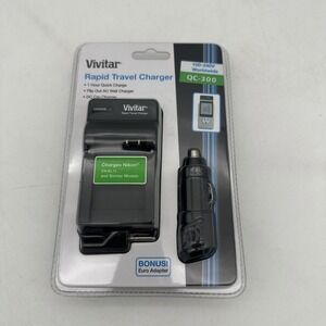 NEW Vivitar 1 Hour Rapid Travel Charger Nikon EN-EL12‎ Battery A S Series